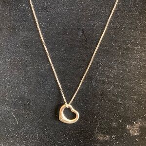 Tiffany & Co. Silver Open Heart Necklace